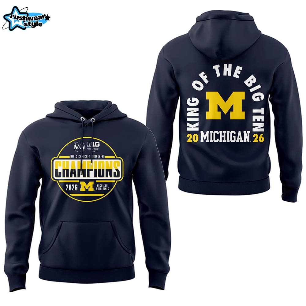 Limited Edition Michigan The Hockey Tournament Champions 2026 Hoodie -Black Limited Edition Michigan The Hockey Tournament Champions 2026 Hoodie -Black