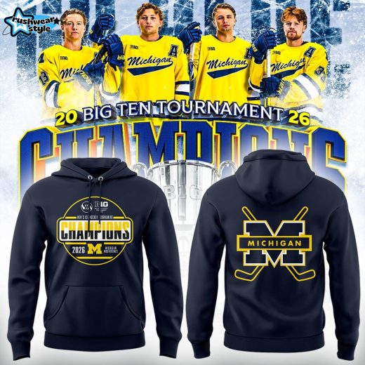 Limited Edition Michigan The Hockey Tournament Champions 2026 Hoodie -Black Ver2
