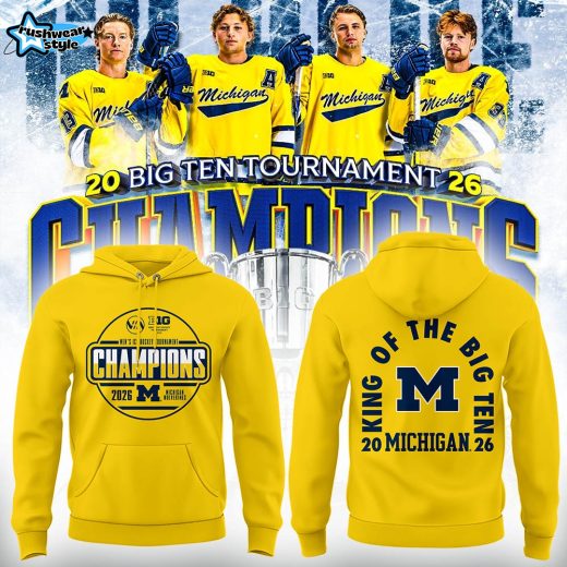 Limited Edition Michigan The Hockey Tournament Champions 2026 Hoodie - Yellow