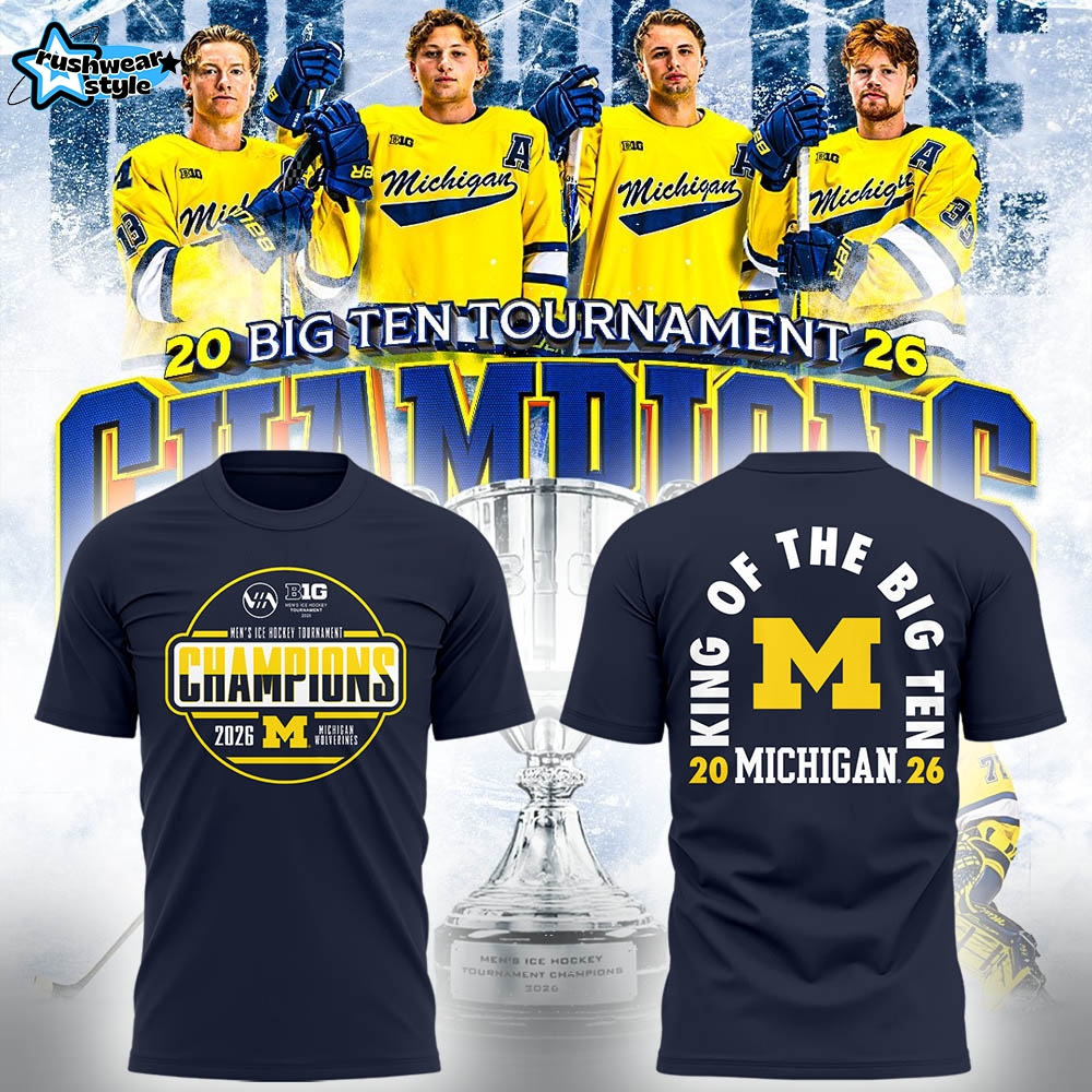 Limited Edition Michigan The Hockey Tournament Champions 2026 Tshirt -Black Limited Edition Michigan The Hockey Tournament Champions 2026 Tshirt -Black