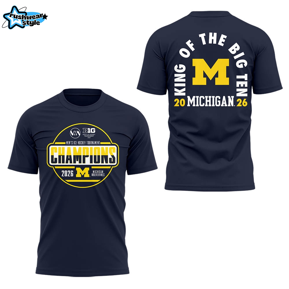 Limited Edition Michigan The Hockey Tournament Champions 2026 Tshirt -Black Limited Edition Michigan The Hockey Tournament Champions 2026 Tshirt -Black