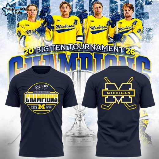 Limited Edition Michigan The Hockey Tournament Champions 2026 Tshirt -Black Ver2
