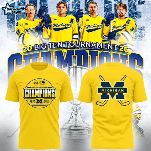 Limited Edition Michigan The Hockey Tournament Champions 2026 Tshirt - Yellow
