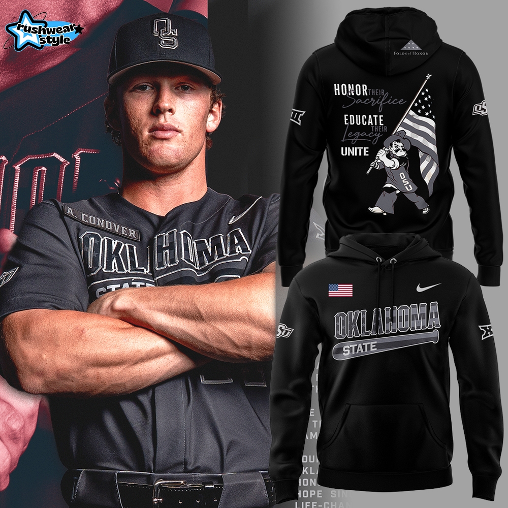 Limited Edition Oklahoma State Cowboys Salute To Service Hoodie Black Ver2 Limited Edition Oklahoma State Cowboys Salute To Service Hoodie Black Ver2