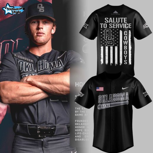 Limited Edition Oklahoma State Cowboys Salute To Service Jersey Black