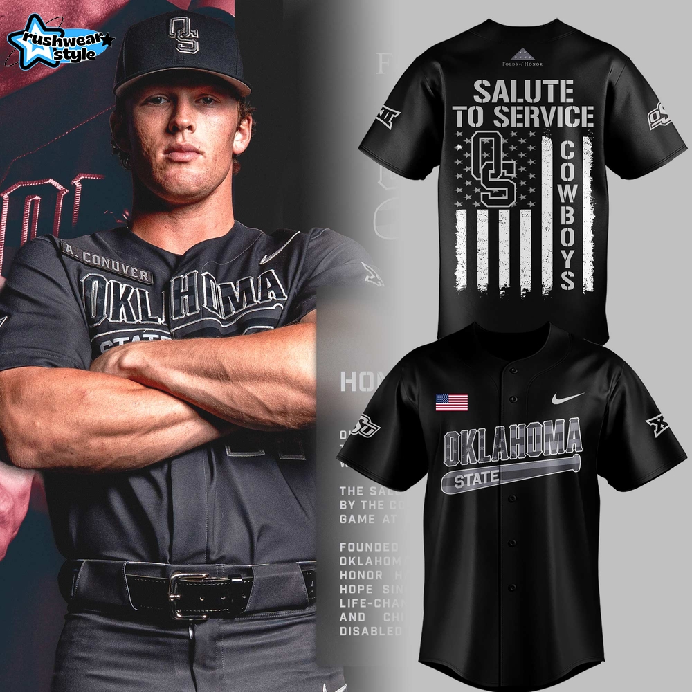 Limited Edition Oklahoma State Cowboys Salute To Service Jersey Black Limited Edition Oklahoma State Cowboys Salute To Service Jersey Black