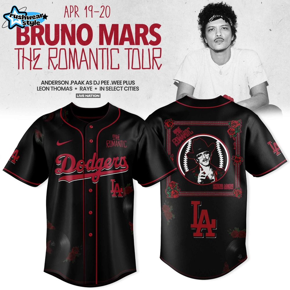 Los Angeles Dodgers x Bruno Mars Romantic Tour 2026 Premium Jersey Los Angeles Dodgers x Bruno Mars Romantic Tour 2026 Premium Jersey