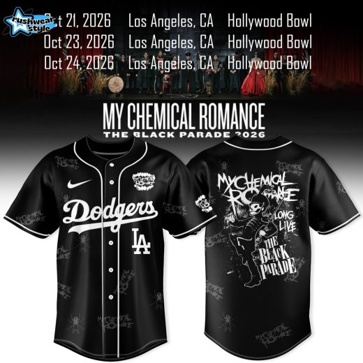 Los Angeles Dodgers x My Chemical Romance The Black Parade 2026 Limited Collection Jersey