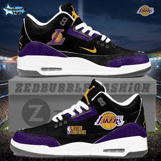 Los Angeles Lakers Custom AJ3 Sneakers 2026