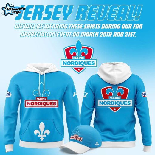 Maine Nordiques 2026 Powder Blue Hoodie