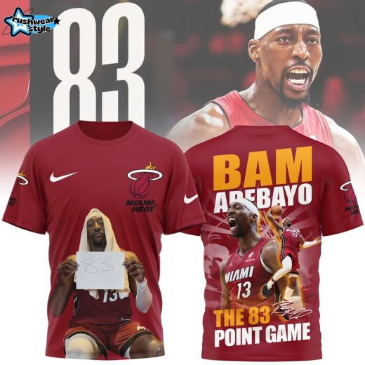 Miami Heat Bam Adebayo "83 Point Game" T-Shirt