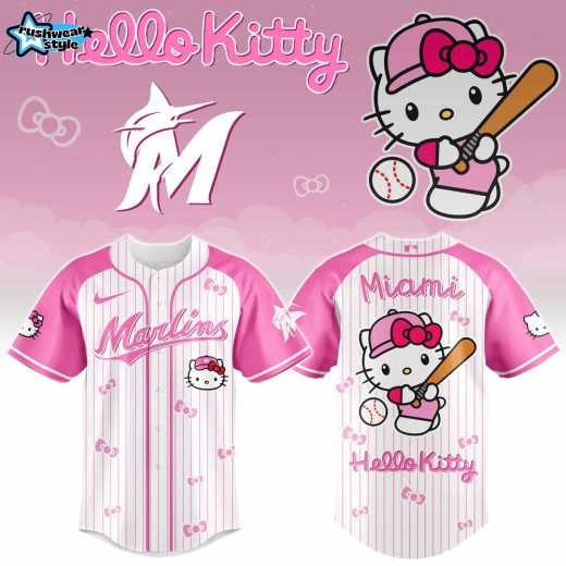 Miami Marlins Hello Kitty 2026 Limited Edition MLB Jersey Ver 2