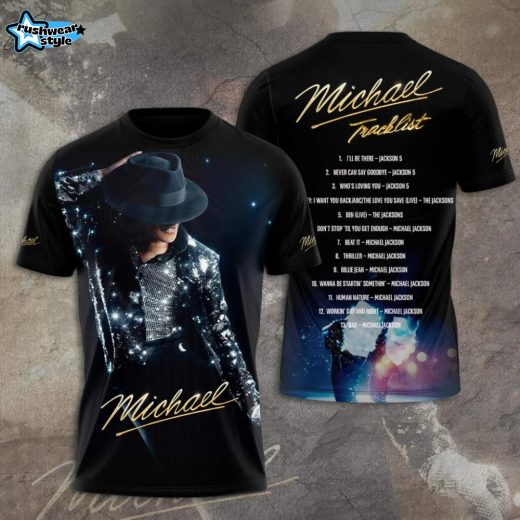 Michael Jackson Tracklist On The Back 3D Apparel
