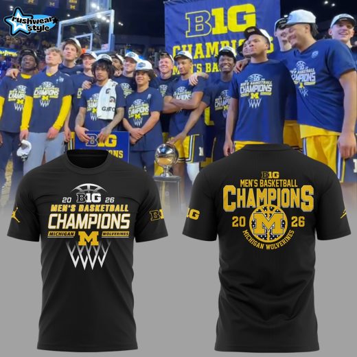🏆 Michigan Wolverines BIG 10 MEN’S BASKETBALL CHAMPIONS Tshirt 2026