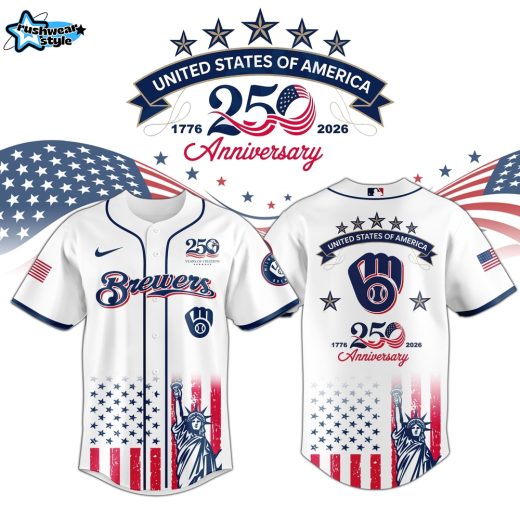 Milwaukee Brewers 250th Anniversary Patriotic Baseball Jersey