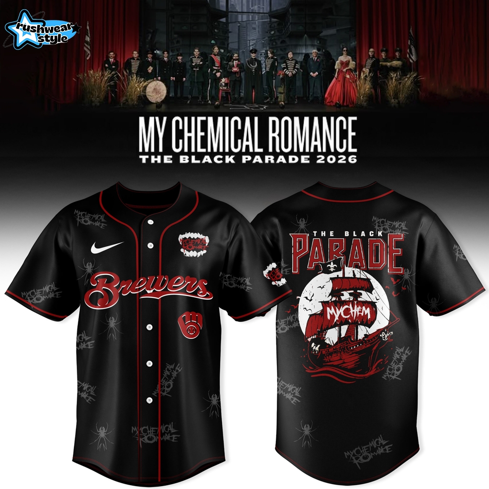 Milwaukee Brewers x My Chemical Romance The Black Parade 2026 Premium Jersey Milwaukee Brewers x My Chemical Romance The Black Parade 2026 Premium Jersey