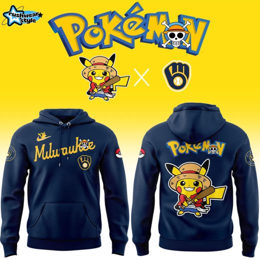 Milwaukee Brewers x One Piece x Pokémon 2026 Anime Night Special Hoodie