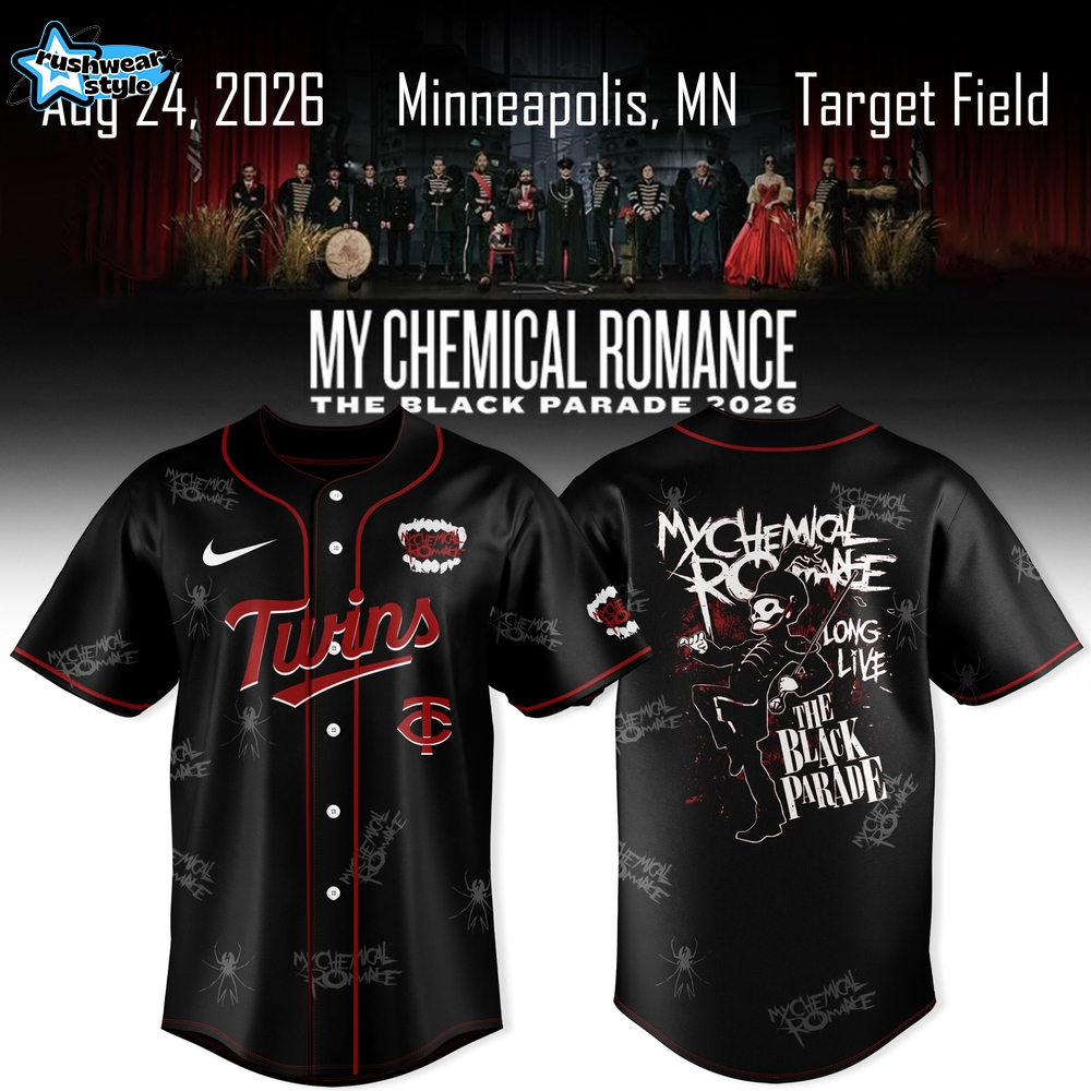 Minnesota Twins x My Chemical Romance The Black Parade 2026 Special Edition Jersey Minnesota Twins x My Chemical Romance The Black Parade 2026 Special Edition Jersey