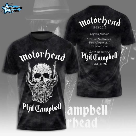 Motörhead x Phil Campbell 3D Tshirt Ver2