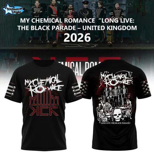 My Chemical Romance Long Live The Black Parade UK Tour 2026 Shirt Ver2