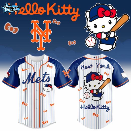 New York Mets Hello Kitty 2026 Special Edition Baseball Jersey