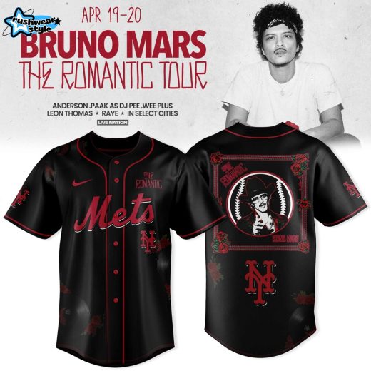 New York Mets x Bruno Mars Romantic Tour 2026 Limited Jersey Collection
