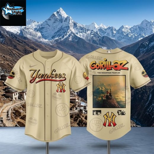 New York Yankees Gorillaz The Mountain Tour 2026 Baseball Jersey