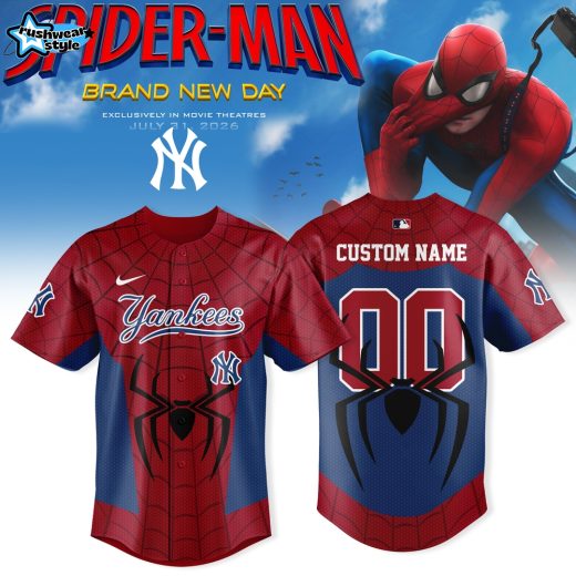 New York Yankees MLB x Spider-Man 2026 Custom Jersey