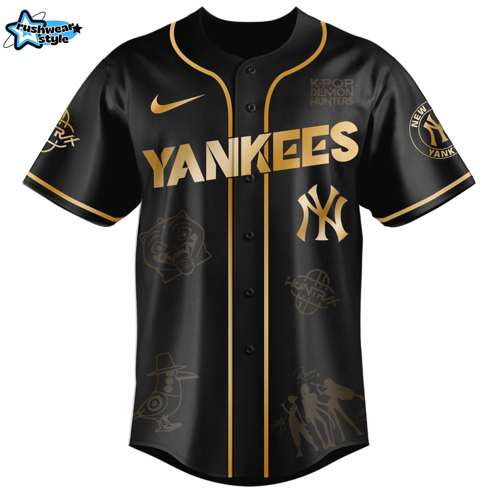New York Yankees x “Golden” Kpop Hunter Demon Jersey Limited Edition + Selling Out Fast New York Yankees x “Golden” Kpop Hunter Demon Jersey Limited Edition + Selling Out Fast