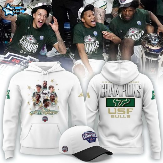 Official South Florida Bulls 2026 American Conference Men’s Basketball Tournament Champions Hoodie (Updated Version)
