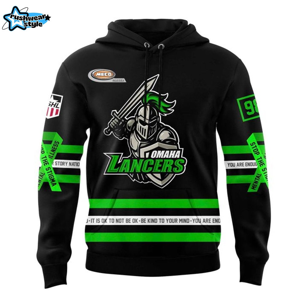 Omaha Lancers 2026 Mental Health Awareness Night Hoodie Omaha Lancers 2026 Mental Health Awareness Night Hoodie