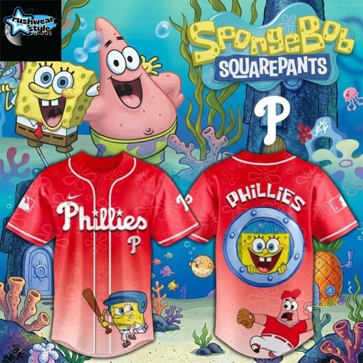 Philadelphia Phillies Spongebob Home Run Baseball Jersey 2026