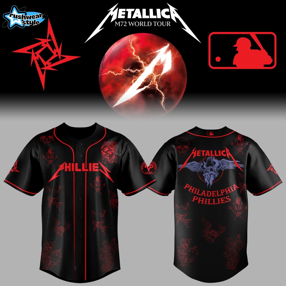 Philadelphia Phillies x Metallica M72 World Tour Jersey Philadelphia Phillies x Metallica M72 World Tour Jersey