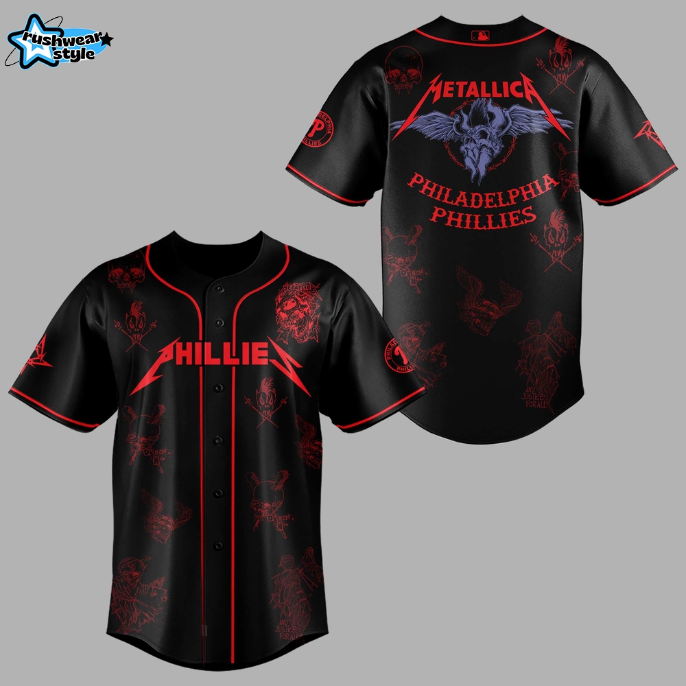 Philadelphia Phillies x Metallica M72 World Tour Jersey Philadelphia Phillies x Metallica M72 World Tour Jersey