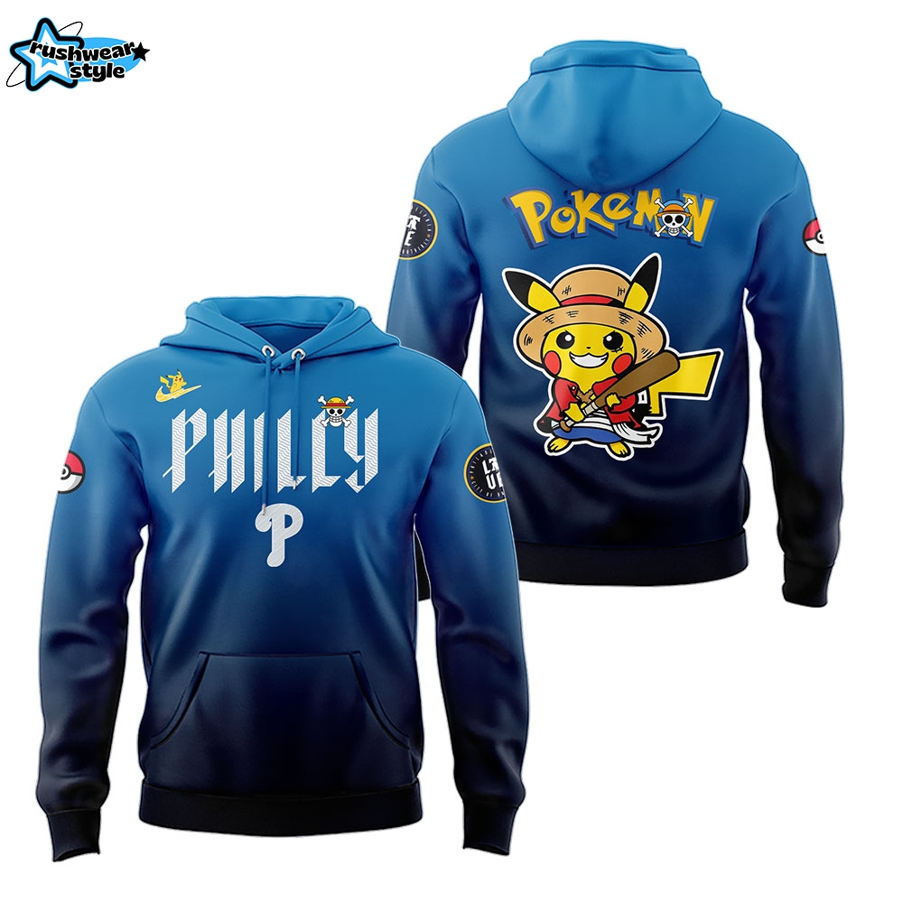 Philadelphia Phillies x One Piece x Pokémon 2026 Anime Night Limited Hoodie Philadelphia Phillies x One Piece x Pokémon 2026 Anime Night Limited Hoodie