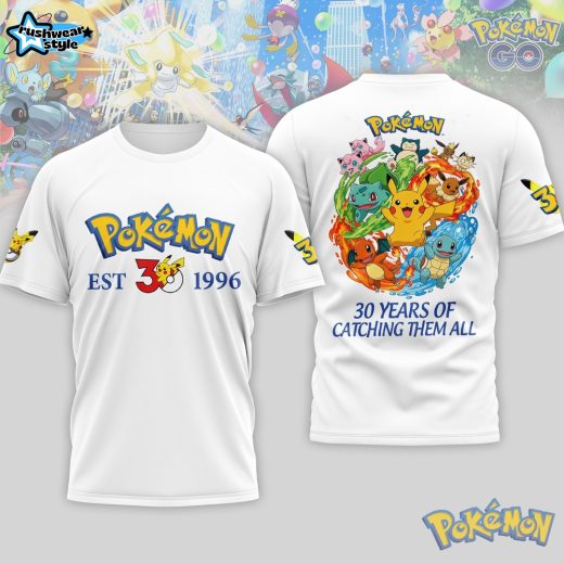 Pokémon 30th Anniversary Catching Them All T-Shirt