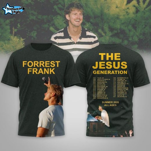 Premium Forrest Frank Jesus Generation 2026 Tour 3D Graphic Shirt HY Edition