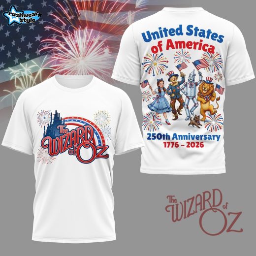 Premium Wizard of Oz Patriotic 250 Years Of America 3D Shirt NY