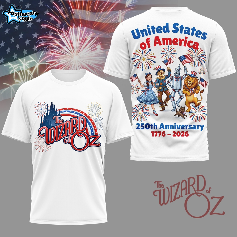Premium Wizard of Oz Patriotic 250 Years Of America 3D Shirt NY Premium Wizard of Oz Patriotic 250 Years Of America 3D Shirt NY