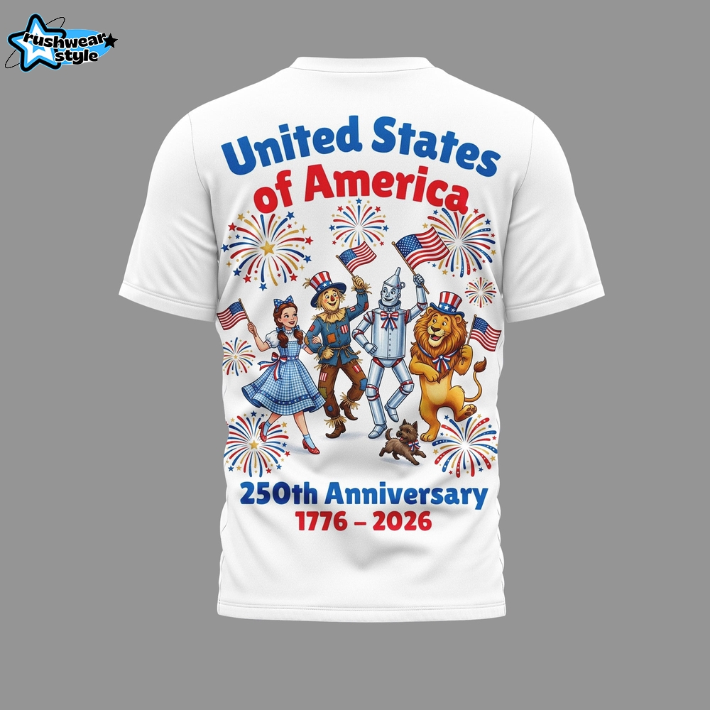 Premium Wizard of Oz Patriotic 250 Years Of America 3D Shirt NY Premium Wizard of Oz Patriotic 250 Years Of America 3D Shirt NY