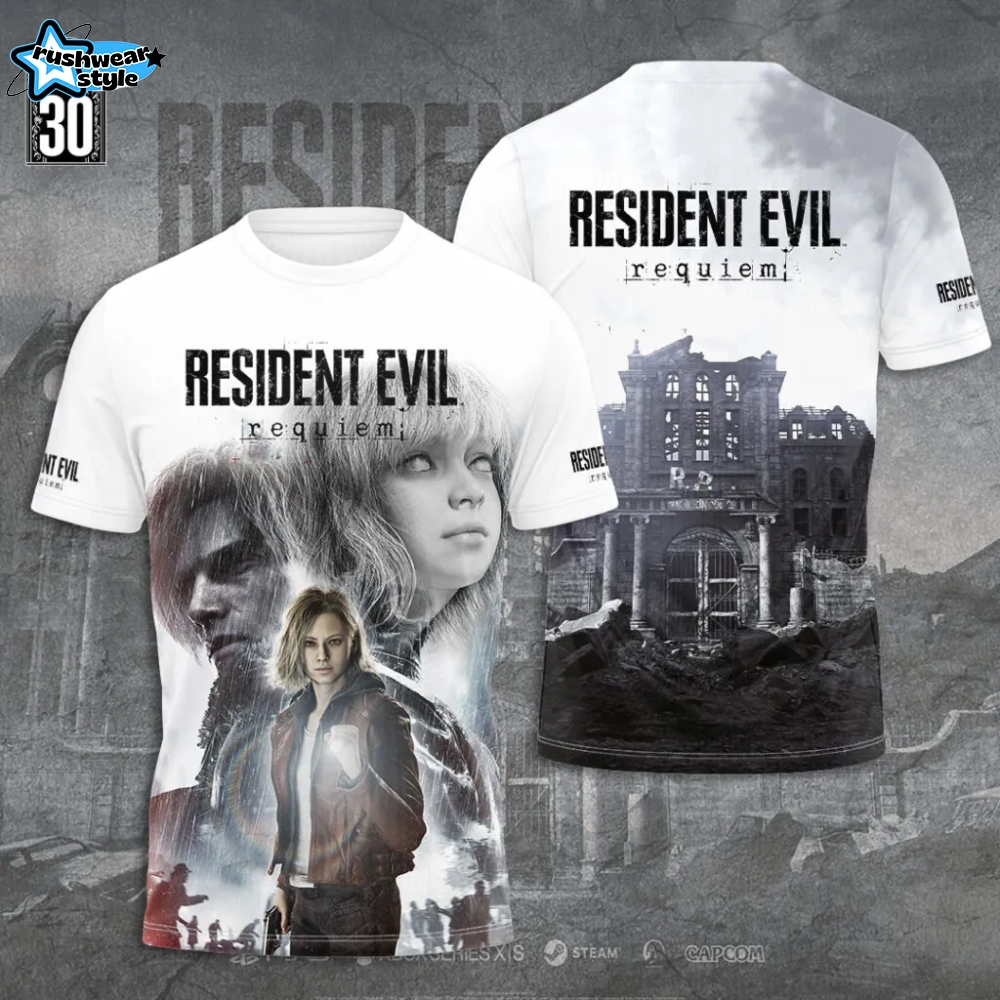 Resident Evil Requiem 2026 3D Graphic T-Shirt Resident Evil Requiem 2026 3D Graphic T-Shirt