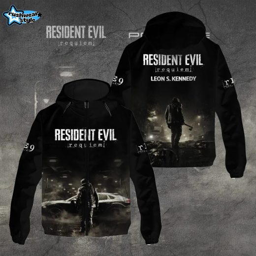 Resident Evil Requiem x Leon Scott Kennedy 3D Windbreaker Jacket