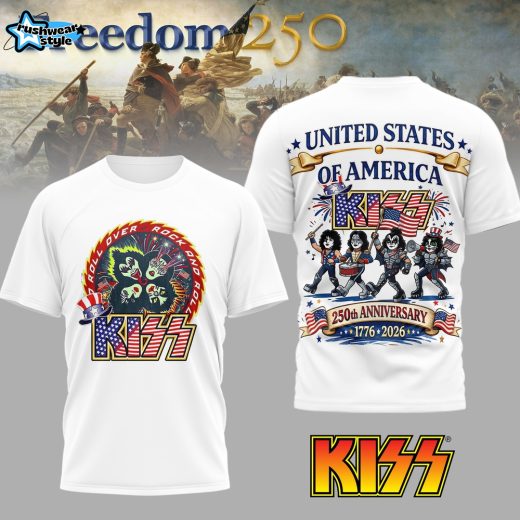 Rock Off KISS "Americana" 250th Anniversary White T-shirt