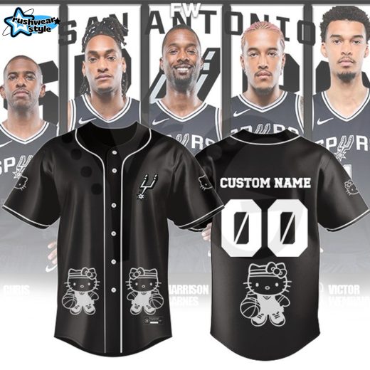 San Antonio Spurs Hello Kitty Night 2026 Limited Edition Baseball Jersey
