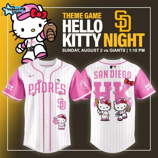 San Diego Padres MLB x Hello Kitty Night 2026’Limited Editions Jersey