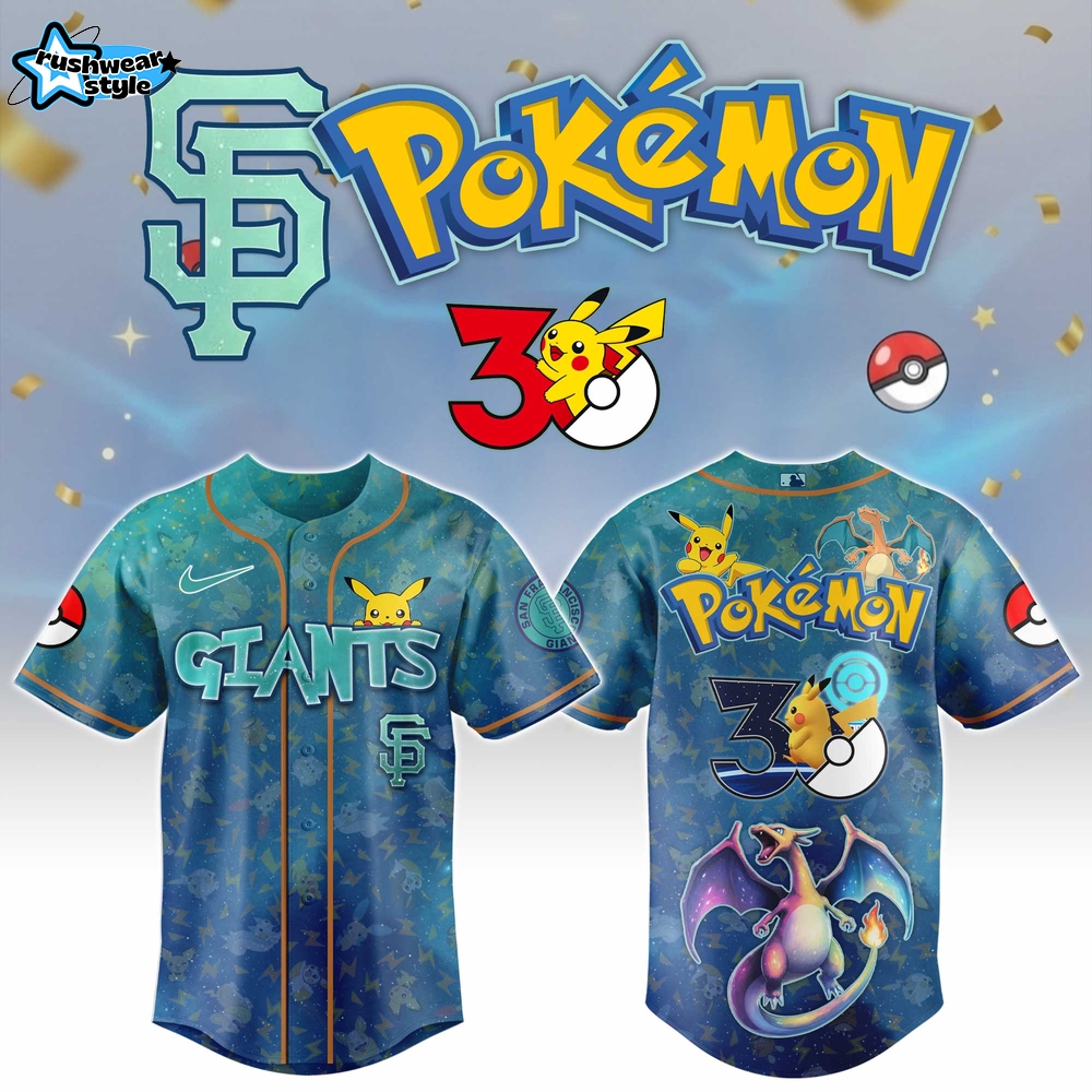 San Francisco Giants x Pokémon 2026 Special Edition Baseball Jersey San Francisco Giants x Pokémon 2026 Special Edition Baseball Jersey