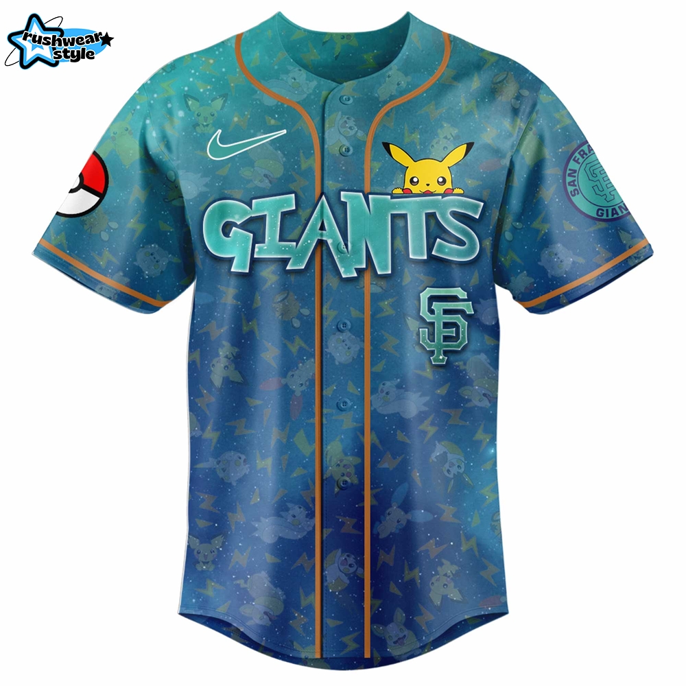 San Francisco Giants x Pokémon 2026 Special Edition Baseball Jersey San Francisco Giants x Pokémon 2026 Special Edition Baseball Jersey
