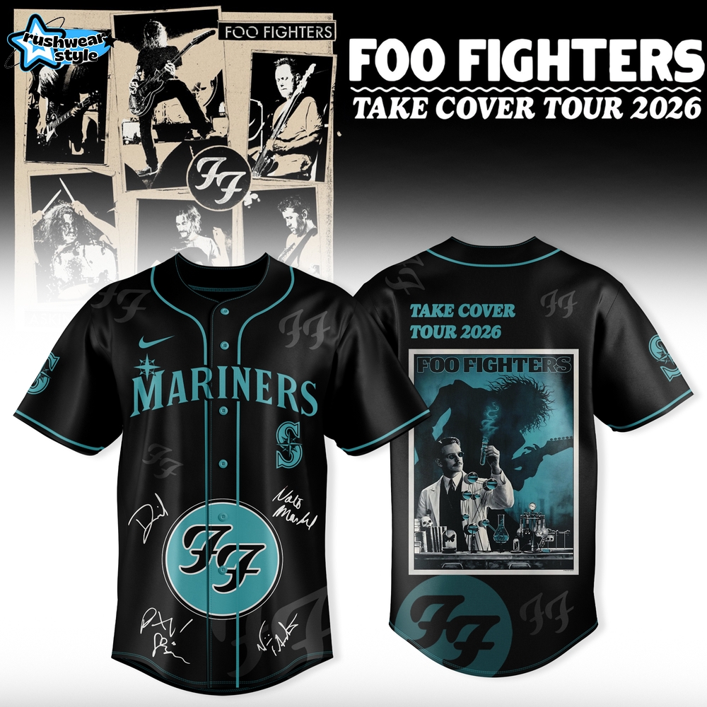 Seattle Mariners Foo Fighters 2026 Take Cover Tour Jersey Seattle Mariners Foo Fighters 2026 Take Cover Tour Jersey
