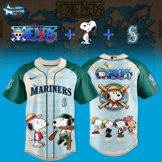 Seattle Mariners MLB x Snoopy x One Piece 2026 Edition Jersey