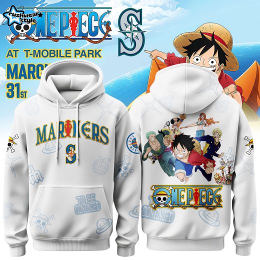Seattle Mariners x One Piece Night 2026 Limited Edition Hoodie White